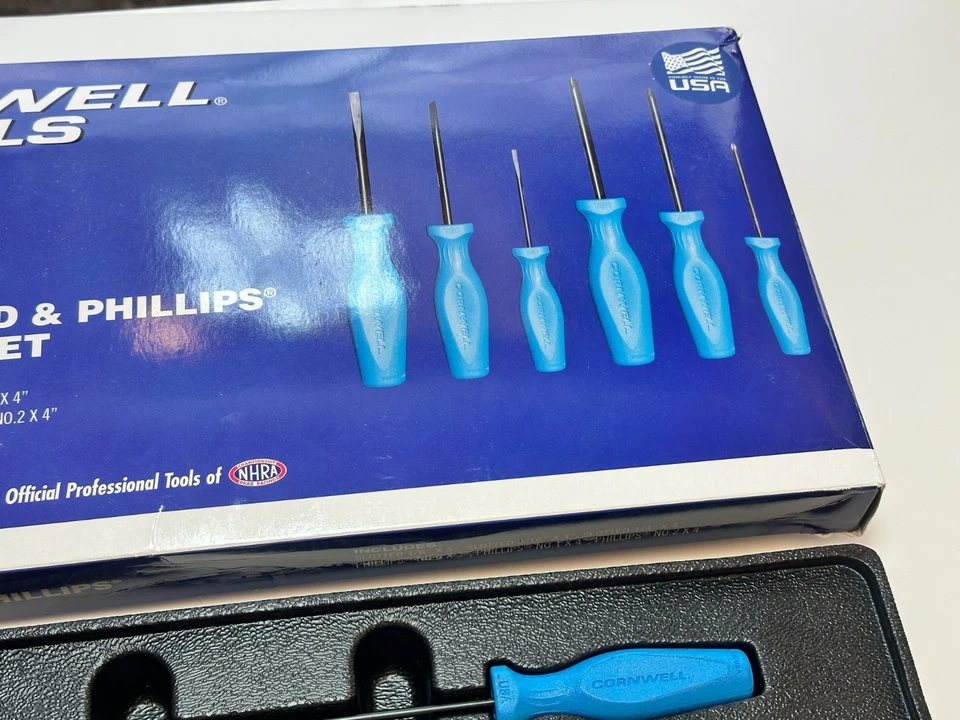 NEW Cornwell Tools USA MADE CSDUS27021T 6pc Slotted & Phillips Screwdriver Set - Image 3 of 4