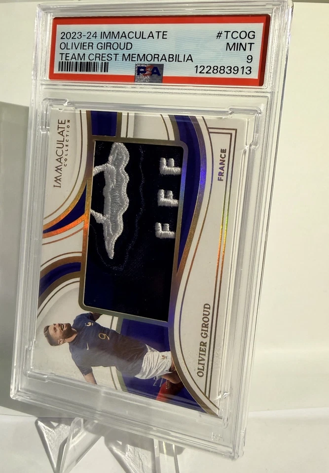 2023-24 Immaculate - Olivier Giroud - Team Crest Memorabilia /5 - PSA 9 - France - Image 3 of 4