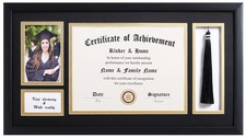11x22 Diploma Frames with Tassel Holder for 8.5x11 Certificate Document Shado...