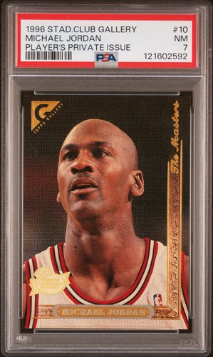 Michael Jordan #10 — 1996 Stadium Club Gallery Player's Private Issue basketball card