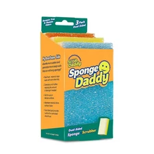3 PACK - Scrub Daddy Sponge Daddy Cellulose Sponge with Scouring Pad No Scratch