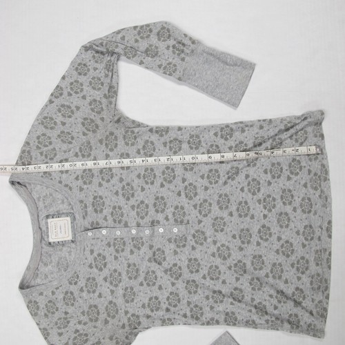 Top Babydoll Vintage Old Navy para mujer XL gris Henley Y2K floral ajustado - Imagen 9 de 11