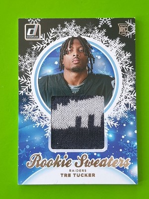 2023 Panini Donruss Rookie Sweaters HS-TTU Tre Tucker Las Vegas Raiders