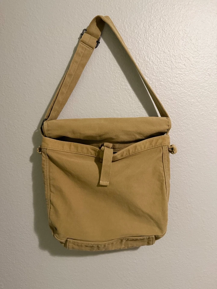 ** Редкий ** подлинный ** Ralph Lauren джинсовой ткани и поставки (TAN/KHAKI) сумка-планшет - Изображение 2 из 4