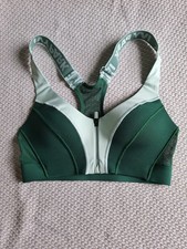 Adidas Ivy Park Medium Support Zip Sports Bra Dark Green Size S Beyonce