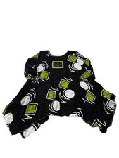 Iguana Abstract Striped Lagenlook Top Sz S Rayon Artsy Art to Wear Oversized