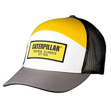 Caterpillar CAT Equipment Peoria Il Tri Color Split Snapback Mesh Cap/Hat