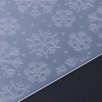Kunststoff Prägung Ordner Vorlage Weihnachts Schneeflocke 10,5x14,5cm
