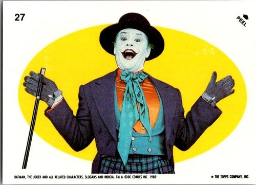 Joker #27 1989 Topps Batman Sticker card