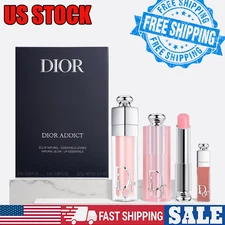 DIOR ADDICT 3-PIECE SET (001 Pink) Lip Glow, Lip Maximizer & Mini LIP ESSENTIALS