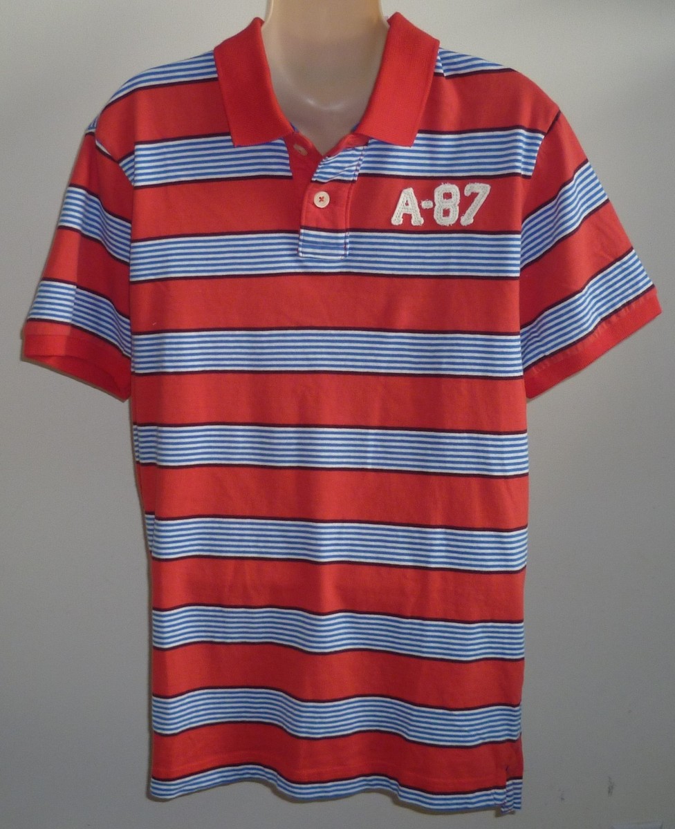 Mens AEROPOSTALE Aero A-87 Striped Jersey Polo Shirt NWT #2438 | eBay