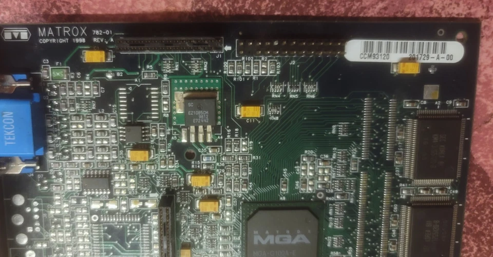 MATROX 8MB AGP Vintage GPU 782-01 REV A • c. 1998 - Image 3 of 3