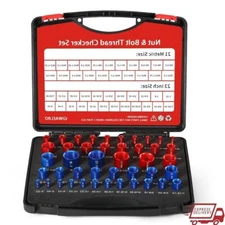 Nut & Bolt Thread Checker 44 PCS Gauge Set Tool Fast Identification Aluminum New