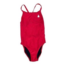 Ironman Triathlon Red One-Piece Swimsuit with Logo Size S