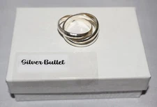 Silpada Sterling Silver Hammered Triple Intertwined Band Ring R2889 Size 7