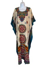 Women's Multicolor Kusum African Flowing Long Gown. One Size