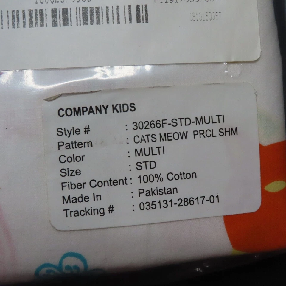 Company Kids Cats Maullido Almohada Estándar Falsa DOBLE Funda Nórdica Gatito Percal NUEVO Foto 3 de 4