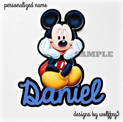 CRAFTECAFE DISNEY U CHOOSE NAME paper piecing premade scrapbook diecut piece 3D