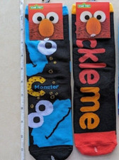 2 Pair New Sesame Street Casual Crew Socks  Women Shoe Size 9- 11
