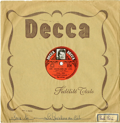 ''Paul PERI'' Les Cavaliers du Ciel / Sait-tu (78 Türme 25cm Original 1950) NM 