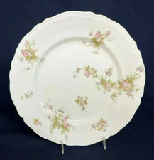 VIENNA AUSTRIA "VNN49" DINNER PLATE 9 3/4" PINK ROSES LAVENDER FLOWERS