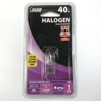 Feit Electric Halogen 40-Watt G9 Base Bulb New In Sealed Package