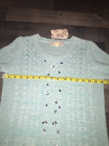 Pink Republic Girls PullOver Knit Sweater Mint Color Size L (14) - Picture 6 of 9