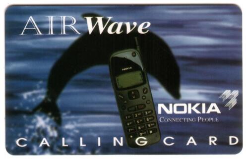 30m Nokia Air Wave Cell Phone & Dolphin 'Connecting People' PROOF phone Card - Bild 1 von 2