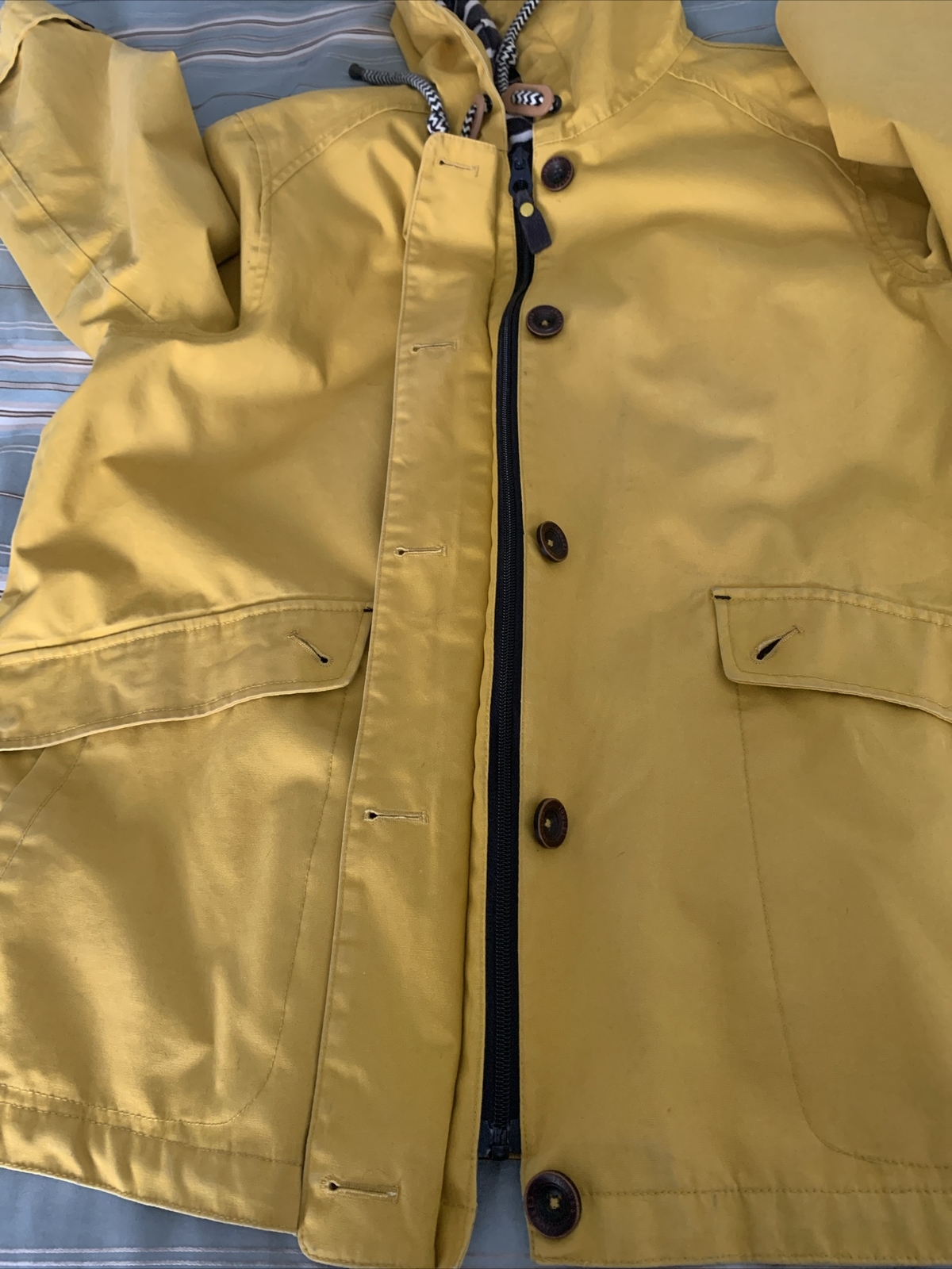 Joules Mariners Grade Coat Jacket Hooded Raincoat Coast Women’s Uk18