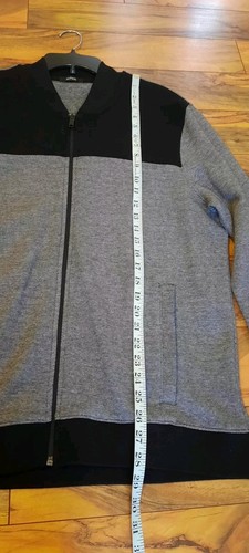 Alfani Mens Full Zip Up Bomber Jacket Size Large Long Sleeve Gray Pockets NWT - Picture 11 of 12