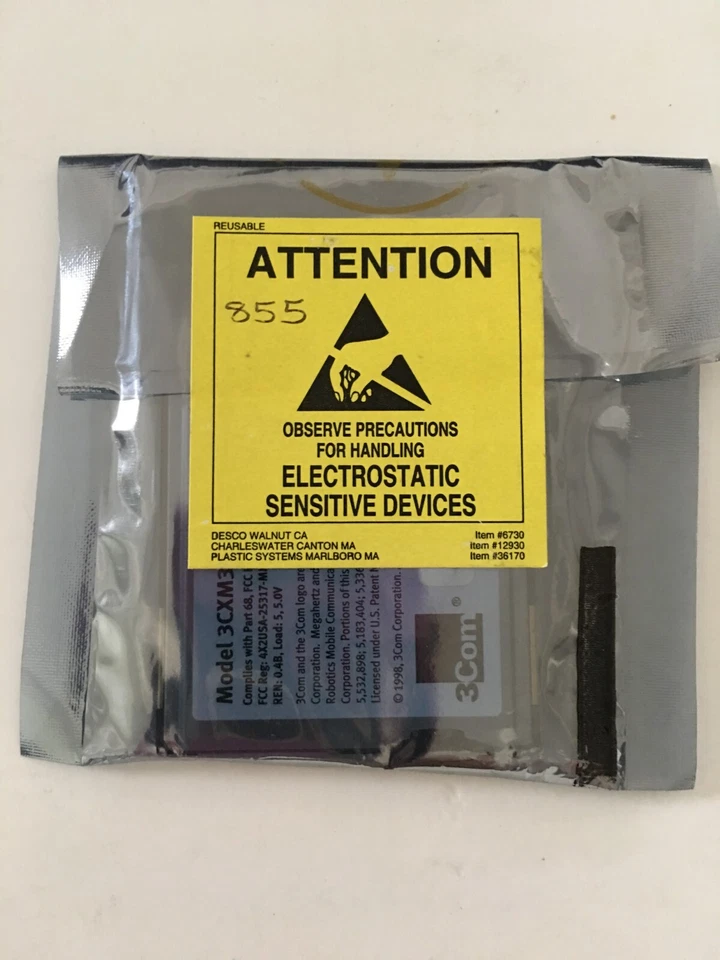 Model# 3CXM356  - NEW 3COM 56k Megahertz WinModem PC Card with Xjack Connector - Image 2 of 4