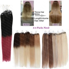 Ombre Easy Microring Remy Human Hair Extension 7A 16"18"20"22"24"26" 100S/200S