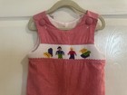 Smock A Dot Kids Boys Size 12 Months Red Smocked Gingham Longtall Romper — photo 3