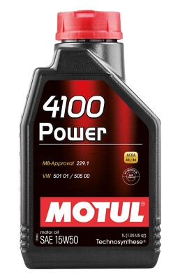 Motul 1L Lubricant 4 Stroke Technosynthese 4100 Power 15W50 Engine Oil 102773