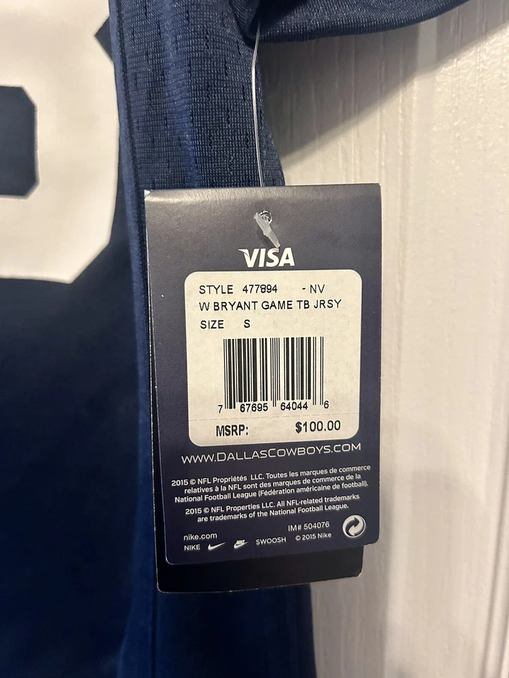 Camiseta deportiva de vaquero de Dallas Nike Bryant ~ nueva con etiquetas ~ juvenil S Foto 4 de 4