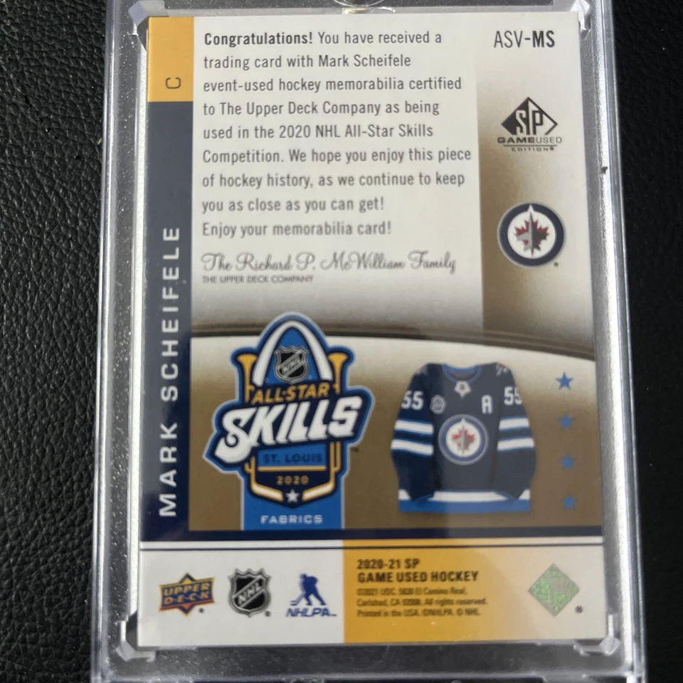 2020-21 UD SP Game Used All-Star Patch #/35 Mark Scheifele #ASV-MS Jets SP - Image 2 of 2