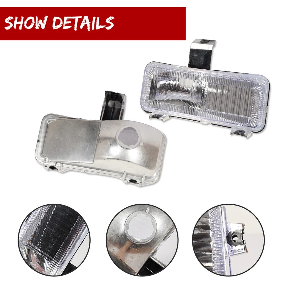 Fit For Silverado 1981/82 Chevy C10 GMC Front Turn Signal Park Lamps Lights Set  - Image 3 of 4