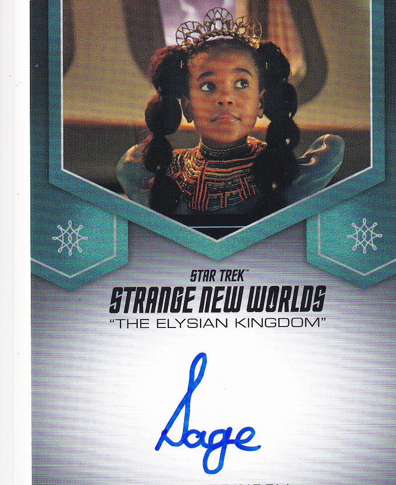 Star Trek Strange New Worlds Autograph Card Sage Arrindell as