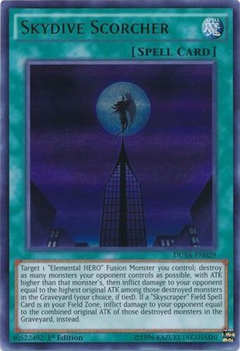 Skydive Scorcher DUSA-EN029 Ultra Rare 1st Edition LP