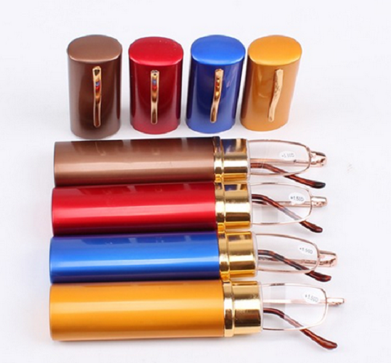 Hot Unisex Colors Flexible Portable Reading Glasses Metal Tube Case 1.