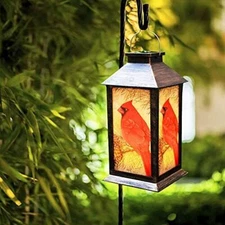 Solar Lanterns, Outdoor Hanging Lanterns Waterproof LED Solar Cardinal  