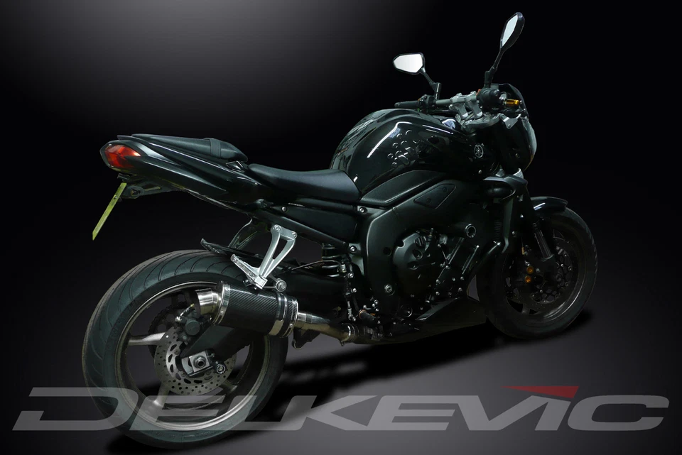 Yamaha FZ-1 Fazer FZS1000 2006-2014 Slip On 9" Oval Carbon Exhaust Muffler Kit - Image 4 of 4