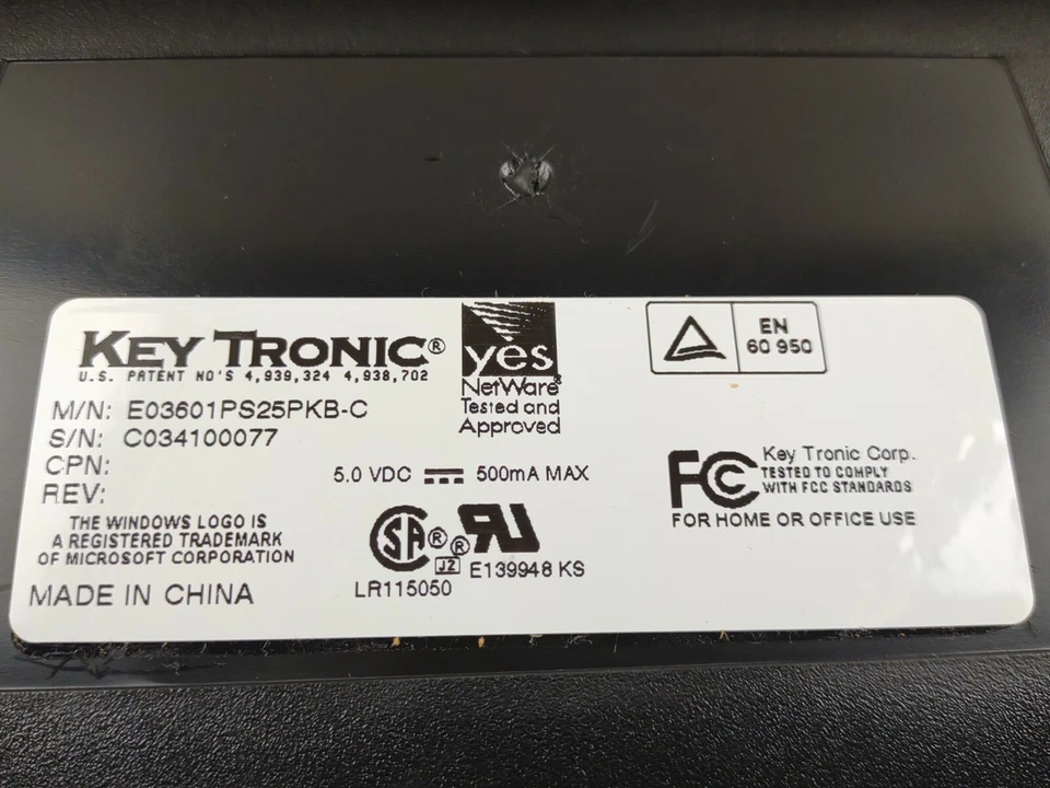 Keytronic E03601PS25PKB-C Wired Keyboard  - Image 3 of 4