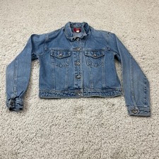 Gap Blue Jean Jacket Girls Large Blue Denim Metal Buttons Coat Kid Youth