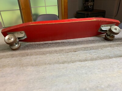 Rinky-Dink Surf Board Vintage Steel Metal Wheels Skateboard Rinky-Dink Surf Board Vintage Steel Metal Wheels Skateboard
