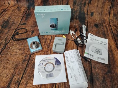 Canon PowerShot SD1200 IS Digital Camera Blue    Lens Error For Parts or Repair