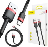6953156278219 Kabel USB-A / USB-C Baseus Cafule CATKLF-B91 100Cm 3A QC 3.0 Czarn