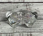 Steuben Crystal Glass True Love Double Heart #8783 Paperweight Clear
