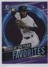 2021 Bowman Mega Box Purple Mojo Refractor 229/250 Jazz Chisholm #RRY-JCH 02wb