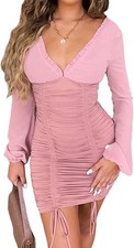 Long Sleeve Bodycon Dress Cocktail Party Evening Mini